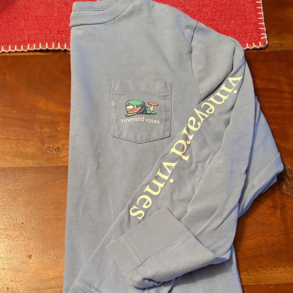 Vineyard Vines Slate Blue Long Sleeve Tee